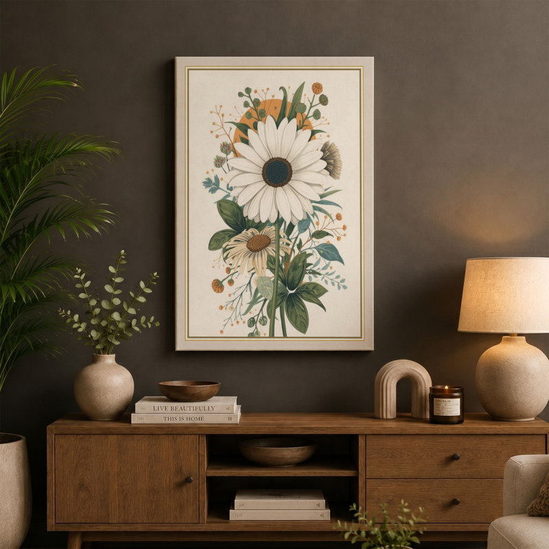 Study in Bloom Botanical - Wrapped Canvas, 24x16 - 61.0 x 40.6 cm, Black Border