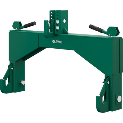Attache rapide 3 points avec bagues 4000lbs catégorie 2 - Maillon supérieur réglable robuste pour tracteurs Cat 2 - Attache rapide de récepteur 2 "pour outils, vert