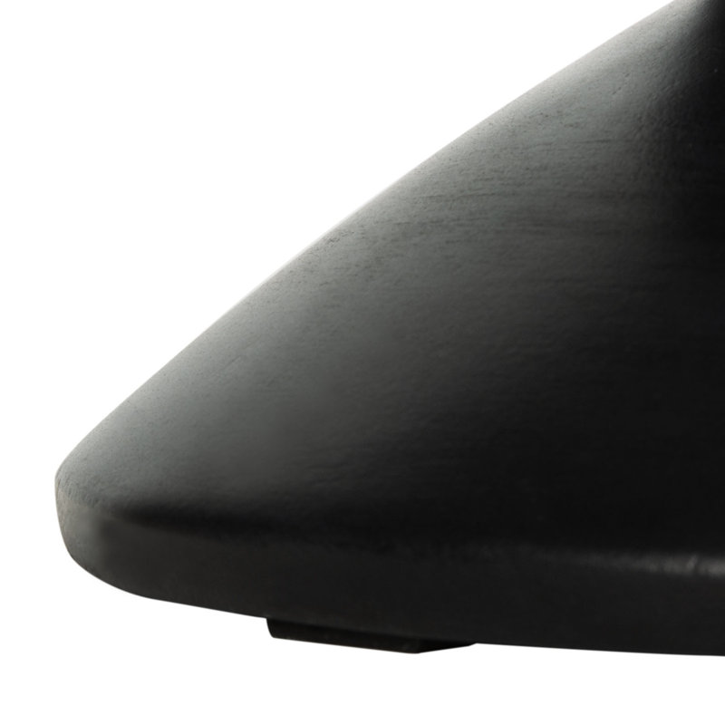 Catrece Outdoor Concrete Accent Stool, Black