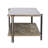 Elegant Mirrored Tabletop Cocktail Table - Champagne Hue Coffee Design And Shelf