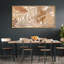 «Tropical Palm Tropical Elegance», feuille de palmier beige et brune encadrée sur toile-96074563-111664969