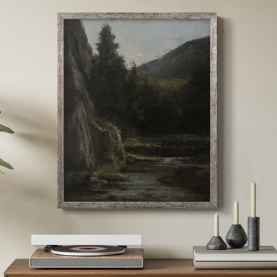 «Vintage Landscape CXLVI», reproduction encadrée - bois massif