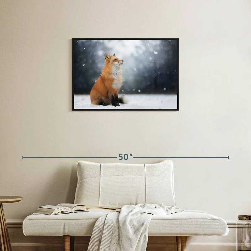 Dreamy Winter Fox, 21" H x 31" W