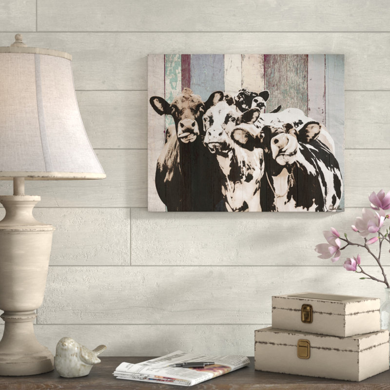 «Bétail» par Olivia Rose - impression sur toile tendue, H 12 po x l 16 po x P 1,5 po