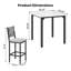 Ensemble de table de salle à manger 5 pièces avec table à hauteur de comptoir et 4 tabourets de bar, ensemble de salle à manger de cuisine moderne en faux marbre avec chaises rembourrées, ensemble de salle à manger compact pour petits espaces-1352284684