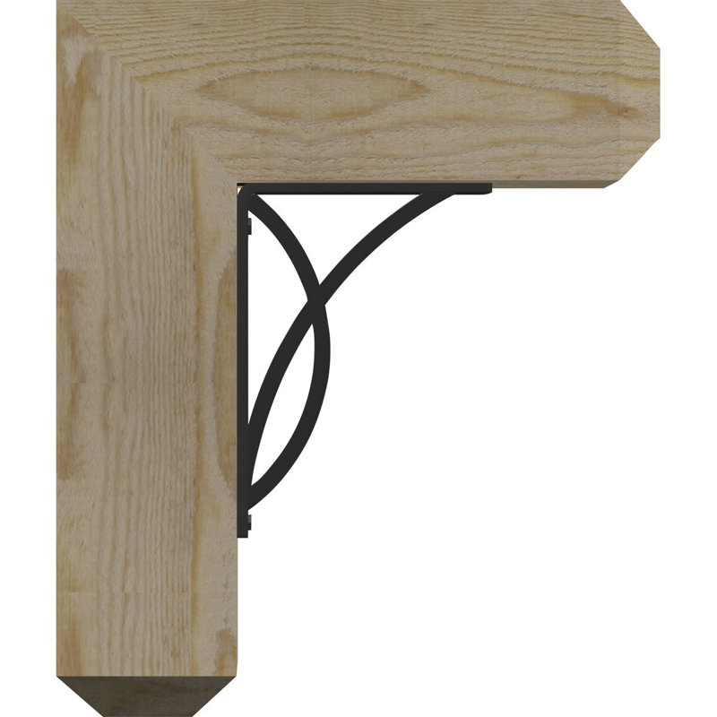 Support simple 4 po Miller, H 14 po x P 11 1/2 po, Sapin de Douglas de l 3 1/2 po x T 2 po (lisse)
