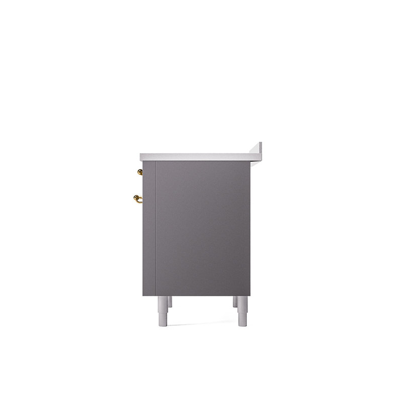 ILVE Nostalgie II 36 in Induction Range, Graphite Matte/Brass