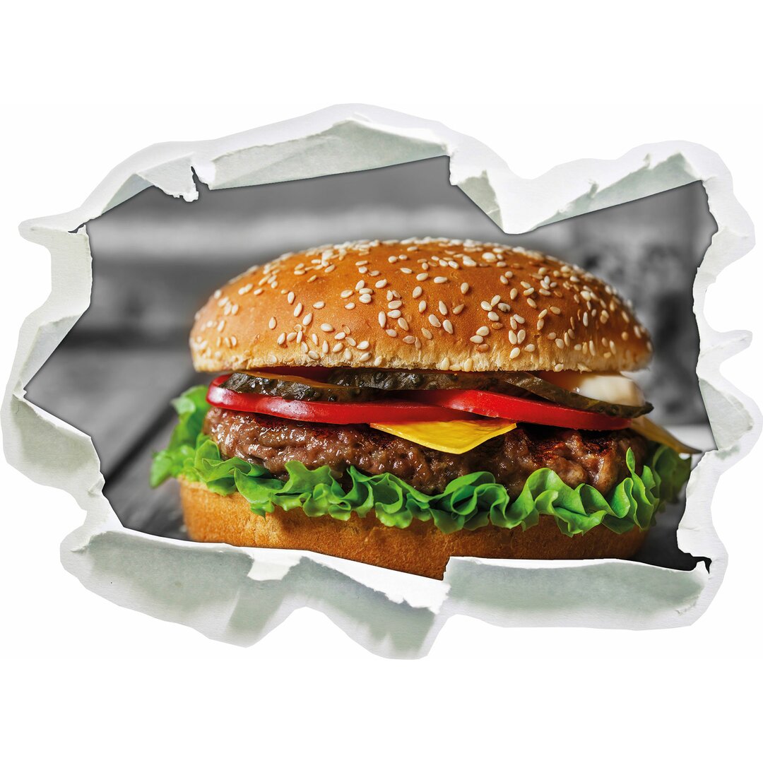 Appetitlicher Cheeseburger Wandaufkleber