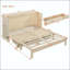 Grand lit escamotable avec grands tiroirs et chargement USB-1334237013