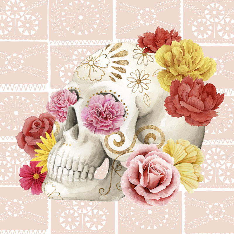 Fiesta De La Vida Muertos III, H 36 po x l 36 po