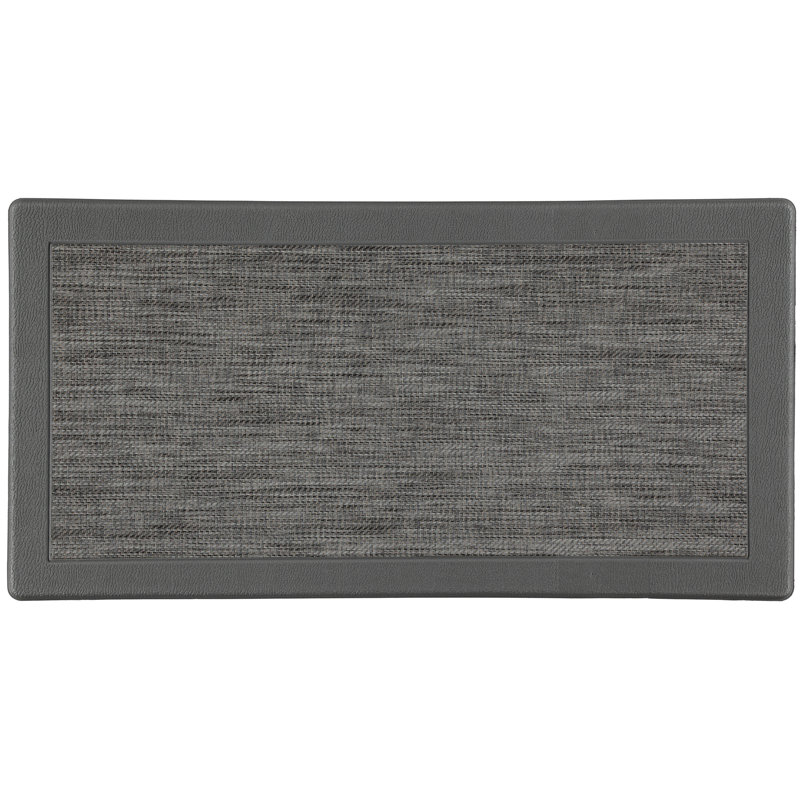 Damien Synthetic Water Resistant Anti-Fatigue Non-Skid Kitchen Mat, Gray