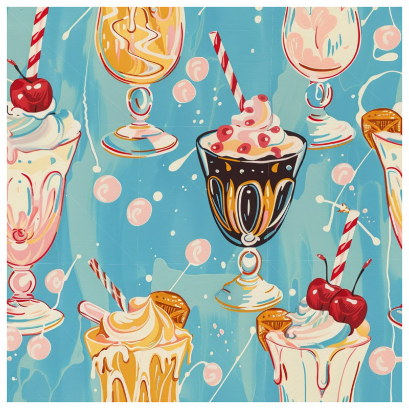 Coussin Milkshakes, coussins décoratifs double face, 18 po x 18 po