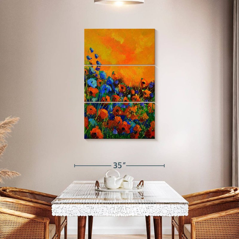Harnek Sunset Poppies, 45" H x 28" W