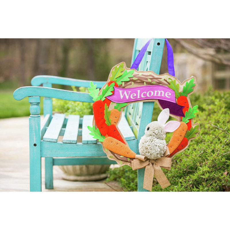 Bunny Polyester 22'' Wreath