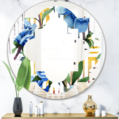 Miroir mural Floral Botanical Design I Quatrefoil Cottage Americana