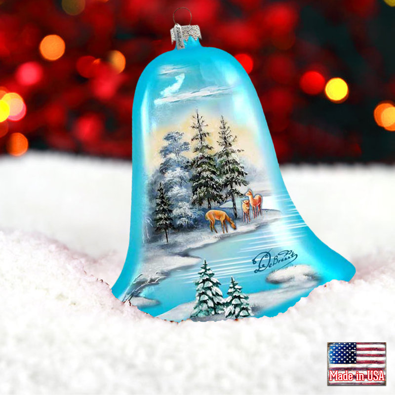 Holiday Splendor 3.5'' Handmade Glass Holiday Shaped Ornament