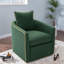 Chaise d'appoint pivotante moderne, revêtement en polyester, style contemporain pour le salon et les petits espaces