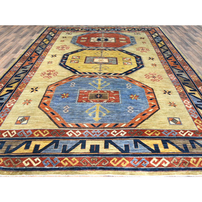 Trinka One-of-a-Kind Rectangle 10'2" X 13'6" New Age Area Rug in Beige