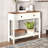 Farmhouse Style Console Table with 2 Drawers and Shelf Rustic Entryway Sofa Table Finish for Room-1865617403