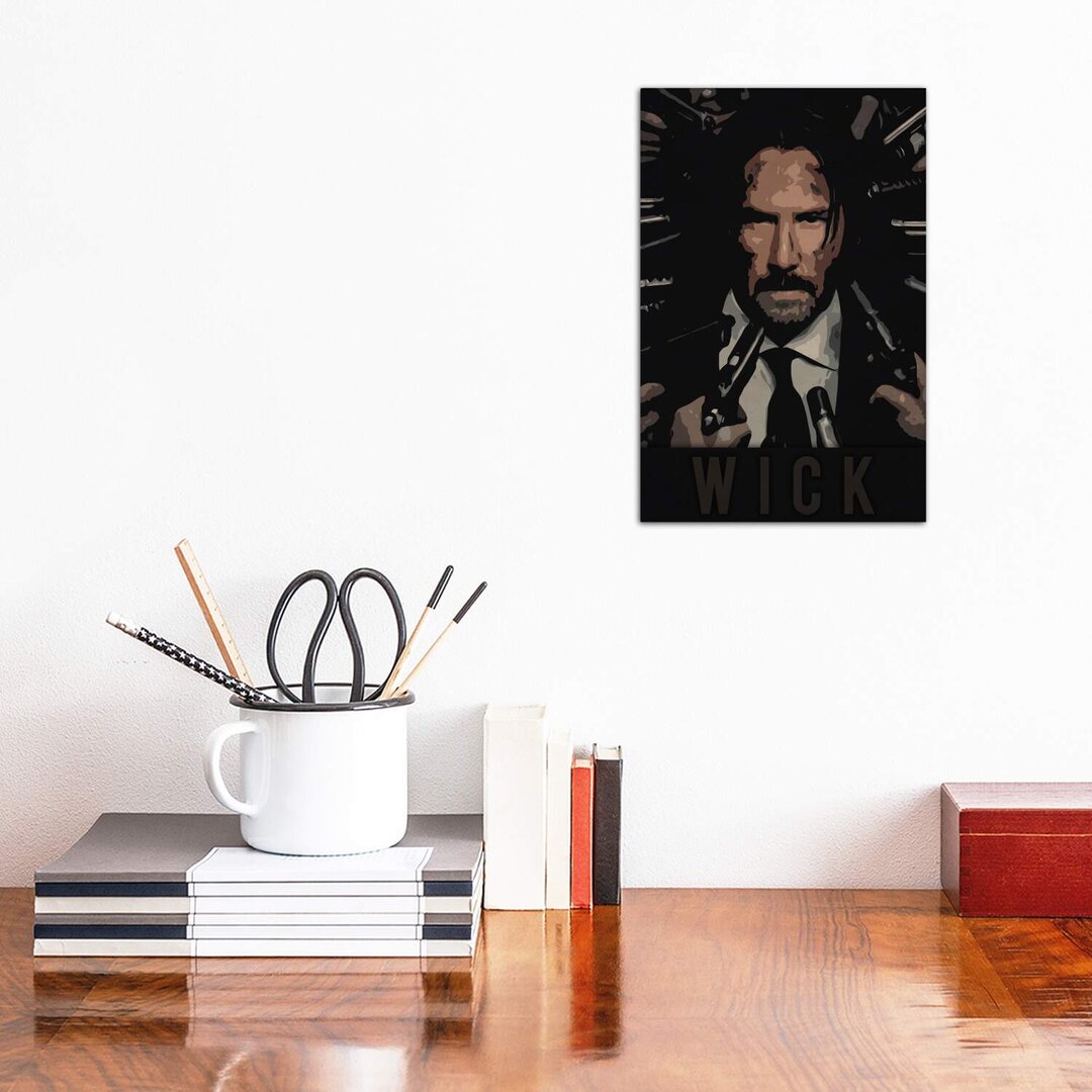 Leinwandbild - Grafikdruck „John Wick” von Durro Art