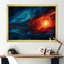 Bleu et orange, nébuleuse cosmique I - art mural de la planète espace-2122412952-2122412938