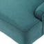 2 chaises de salle à manger - Style contemporain, surpiqûres en losange, accoudoirs inclinés, revêtement, pieds en bois, bleu sarcelle. 2 chaises au design contemporain avec dossier, revêtement en tissu, coloris uni.