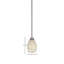 Luminaire suspendu à tige Ader, fini noir mat et laiton avec verre de 5 po-30757750-30757706