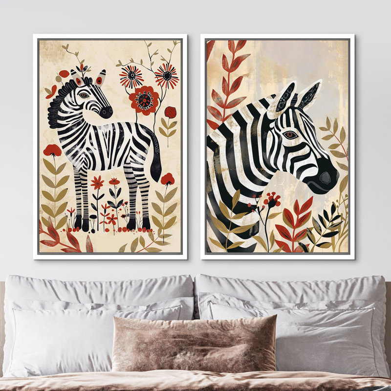 Reproduction d'art sur toile encadrée, Cadre blanc, H 24 po x l 16 po
