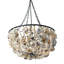 Lustre en métal et coquille d'huître drapée