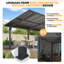 Abri d'auto extérieur en métal pour terrasse-125304321