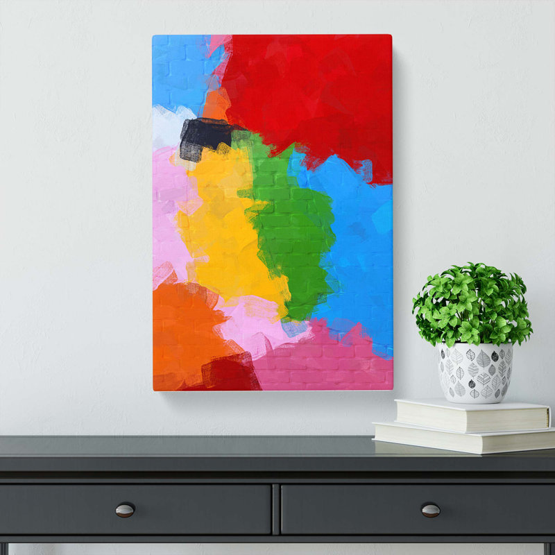 Blocks Of Colour In Abstract - Wrapped Canvas Painting, 91cm H x 60cm W x 3cm D