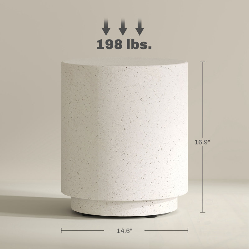 Table de bout ronde avec base robuste