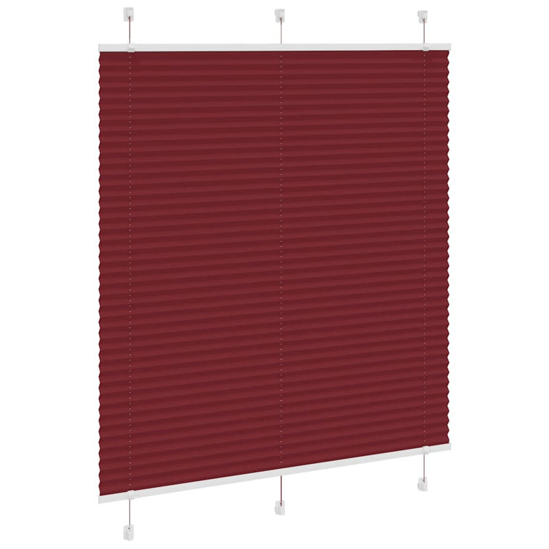 Room Darkening Pleated shade, Bordeaux Red, 115cmW x 150cmL