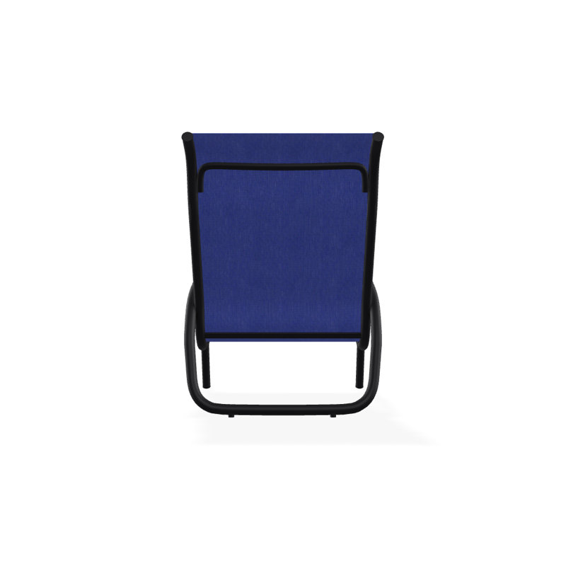 Beach Chair, Atlantis Royal Blue Sunbrella®, Textured Black