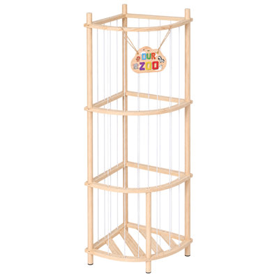 3-Tier Corner Stuffed Animal Storage for Children's Bedroom