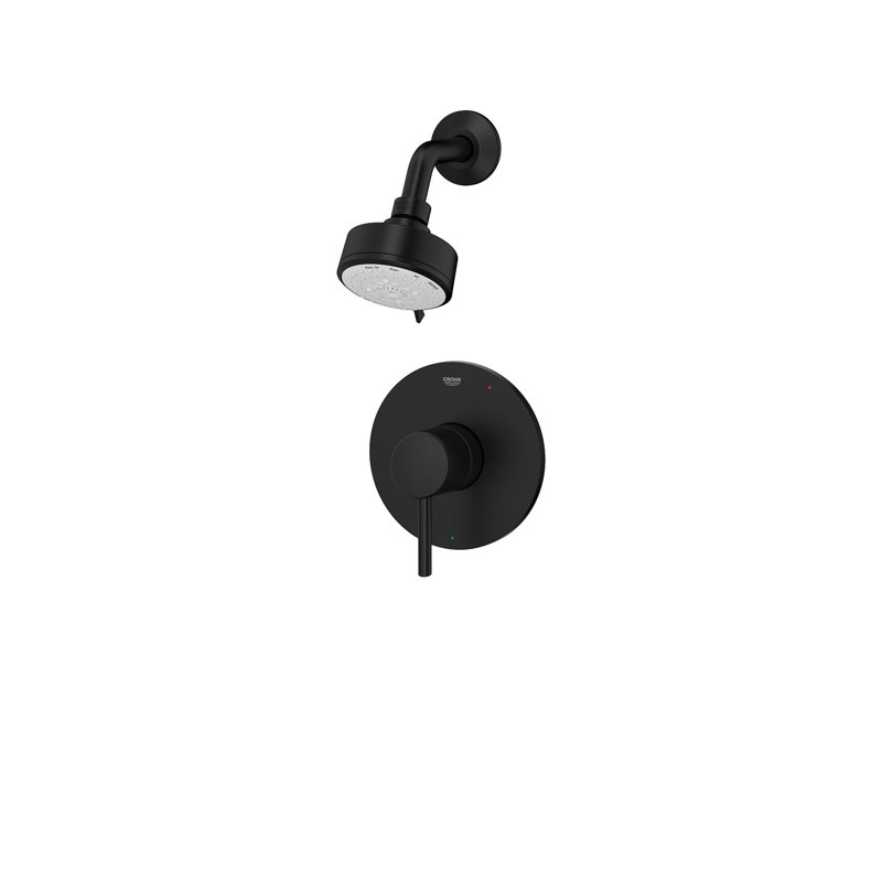 Concetto™ Shower Faucet with Rough-in Valve, Matte Black