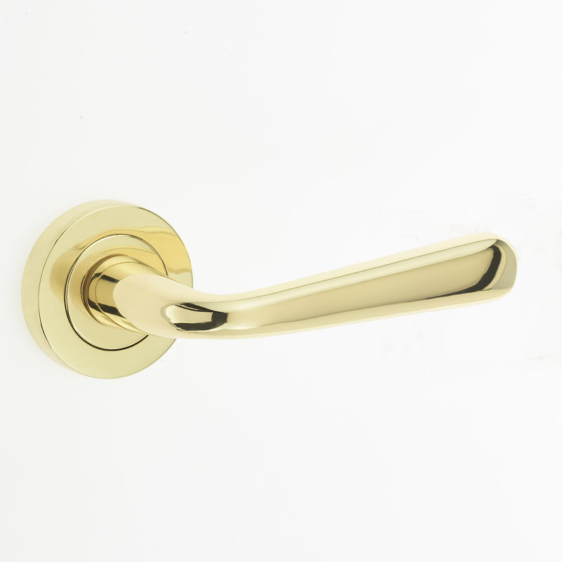 Laguna Passage Door Handle, Polished Brass