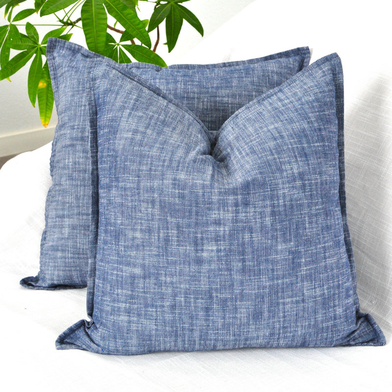 Housses de coussin texturées en coton texturé / Housses de coussin modernes / Taie d'oreiller élégante, Vert olive