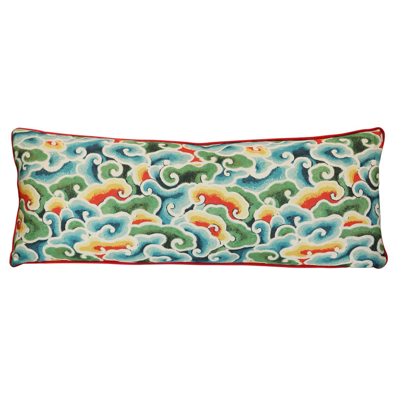 Coussin The Celadon Cloud Chinoiserie - multicolore - 36 po x 14 po, 36" x 14"