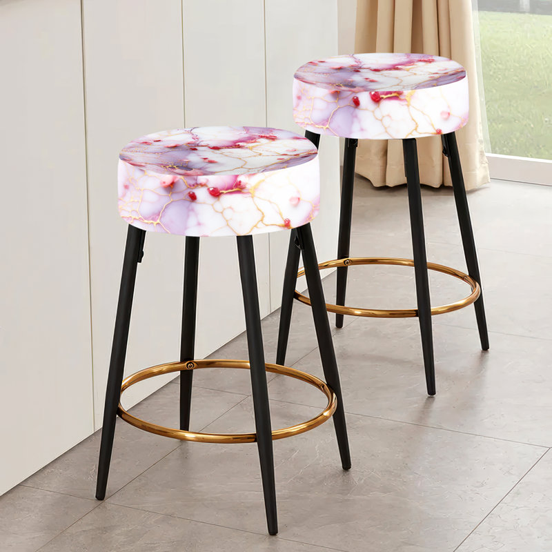 Fantasy Marble Pattern - Marble Bar Stools Set Of 2