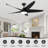 Modern 5 Blade Ceiling Fan With Led Light And Remote, Quiet Dc Motor For Indoor & Covered Porch Use