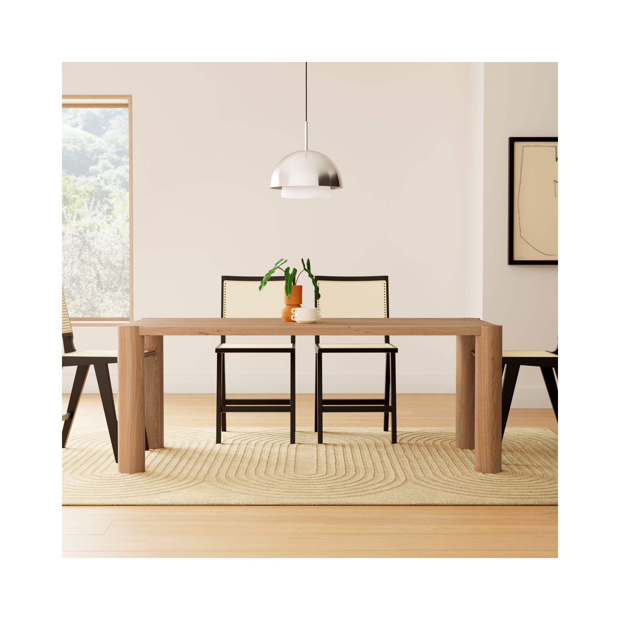 Channing Dining Table, 36" W x 76" L, Natural