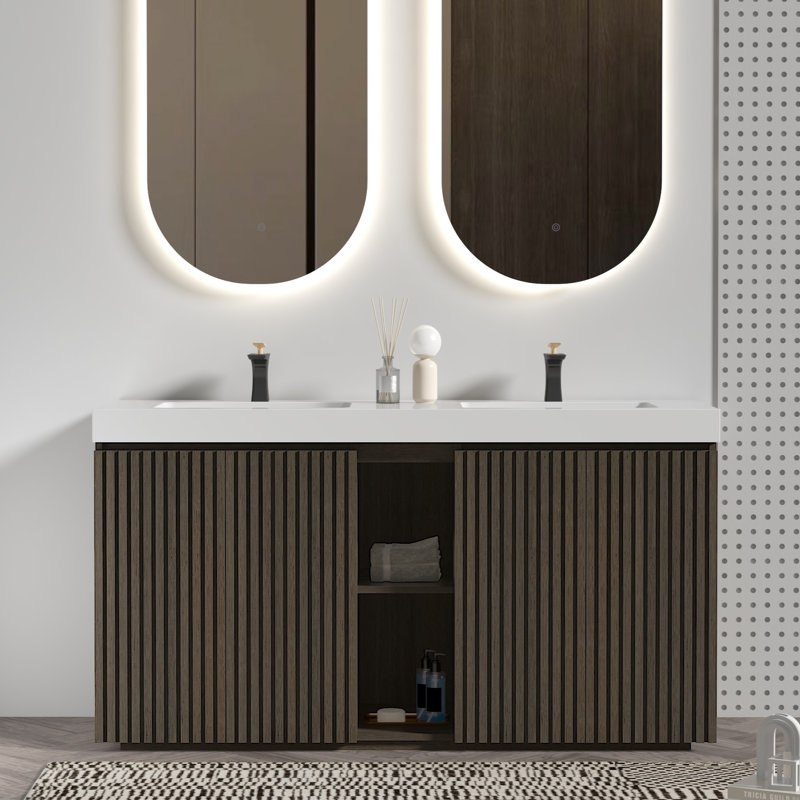 Meuble-lavabo autoportant Ilvaris, Single Hole, White