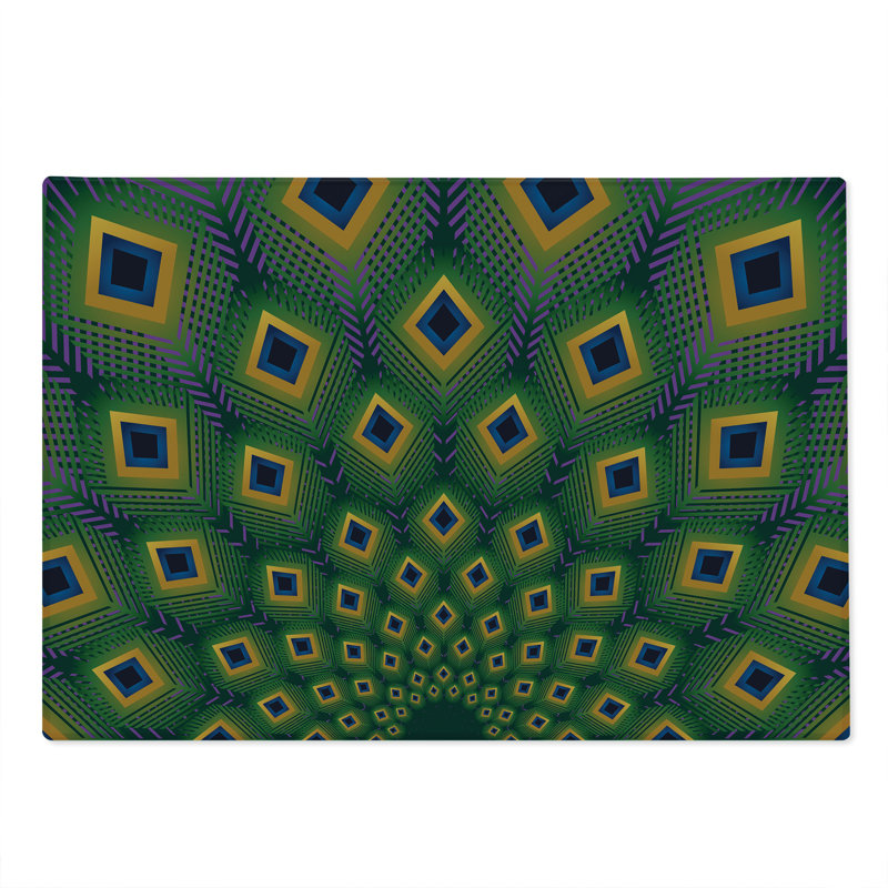 Planche à découper en verre peacock east urban home