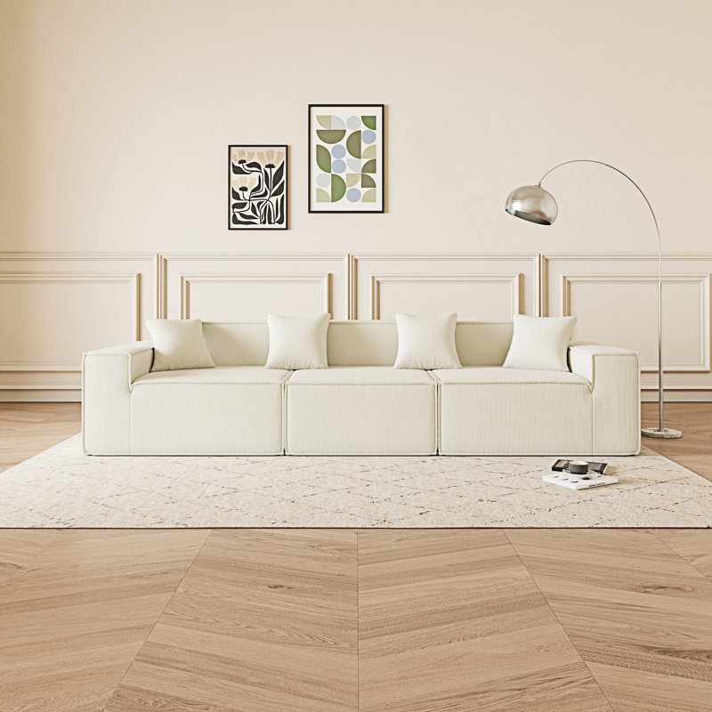 Canapé modulaire en L modulaire avec méridienne réversible, canapé confortable