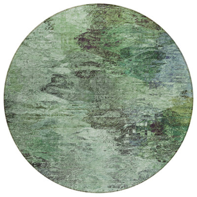 Decicco Washable Abstract Indoor / Outdoor Rug