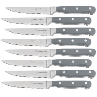 8 Piece Steak Knives Set Stainless Steel Ultra Sharp - Lux Decor Collection