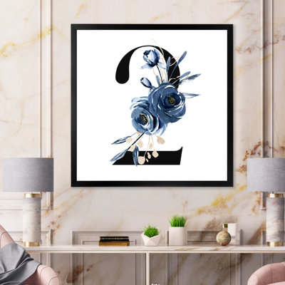 "Floral Art Design With Number Two II", reproduction d'art sur toile traditionnelle