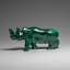 Véritable sculpture de rhinocéros malachite poli (333,2 grammes)