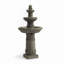 Grande fontaine extérieure 52 "à 3 niveaux avec lumières DEL, cascade d'eau en résine avec pompe réglable